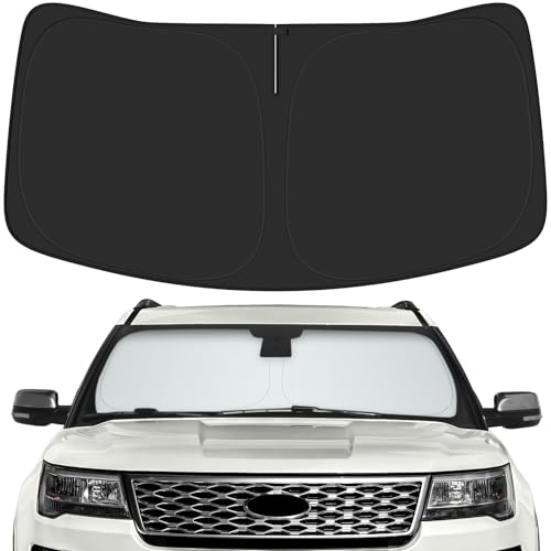 Car Windshield Sun Shade for Ford 2011-2019 Explorer Accessories (OEM Design) Reflective Foldable Heat Insulation Sunshade for Ultimate Protection - size: for Ford 2011-2019 Explorer