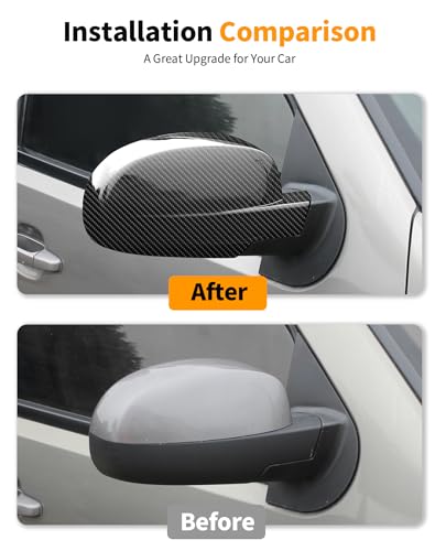 Carbon Fiber Fully Mirror Caps Covers Compatible with 2007-2014 Chevy Silverado GMC Sierra Avalanche Tahoe Suburban Yukon Escalade ESV Side View Door Mirror Cover Caps (Left Right) - color: Fully Caps Carbon fiber