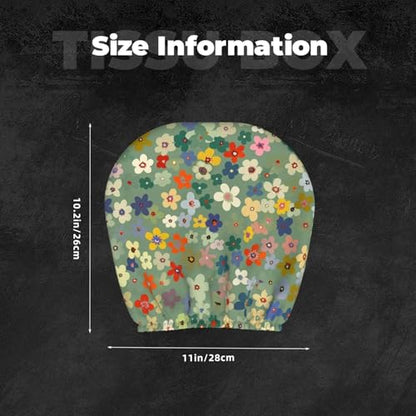 Daisy Floral Car Headrest Covers Wildflower Cute 2PCS Seat Pillow Protective Covering Flower Anti-Scratch Elastic Comfortable Headrest Cushion Case for Vehicle Truck SUV Vans Sedans - color: Daisy