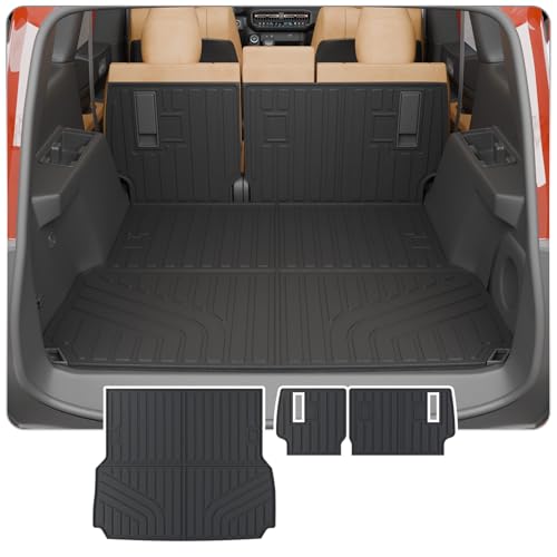 Trunk Mat Compatible with 2024 2025 2026 Toyota Land Cruiser/Lexus GX550 Overtrail 5 Seats Cargo Mat Cargo Liner Trunk Liner Back Seat Cover Land Cruiser Accessories (Trunk Mat+Backrest Mats) - style: For Toyota Land Cruiser&Lexus GX550 Overtrail | 2024-2
