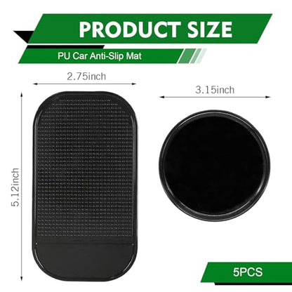 10 PCS Car Dashboard Non Slip Mat, Multifunctional Sticky Dash Pad, Anti-Slide Dash Mat, Universal for Radar Detector, Phone, Keys, Glass, Mirrors, Metal, Coins (Black) - size: 10 PCS