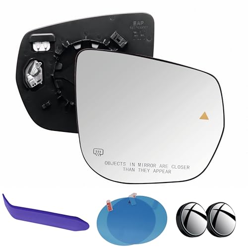 EAP Passenger Side Mirror Glass Compatible With Jeep Grand Cherokee 2022-2026, Grand Cherokee L 2021-2026, Heated With Blind Spot, 68522816AA 68522818AA - color: Passenger - Heated + Blind Spot