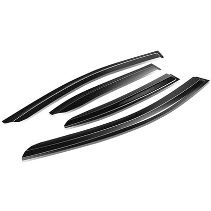 Auto Dynasty 4Pcs Tape-On Window Visor Compatible with 2020 2021 2022 2023 2024 Toyota Corolla Sedan 2020-2024, Deflector Rain Guard, Acrylic Black - size: 20-24 Toyota Corolla Sedan