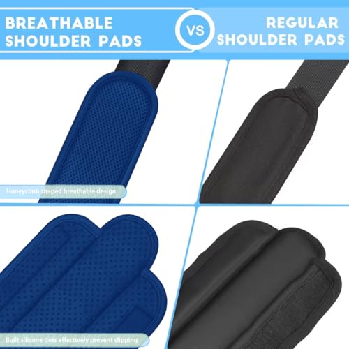 ZINZ 2-Pack Universal Shoulder Pad with Ultra Thick Cushion for Bag Luggage Bag Crossbody, Plus Long & Anti-Slip & Breathable,Dark Blue - color: Dark Blue