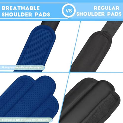ZINZ 2-Pack Universal Shoulder Pad with Ultra Thick Cushion for Bag Luggage Bag Crossbody, Plus Long & Anti-Slip & Breathable,Dark Blue - color: Dark Blue