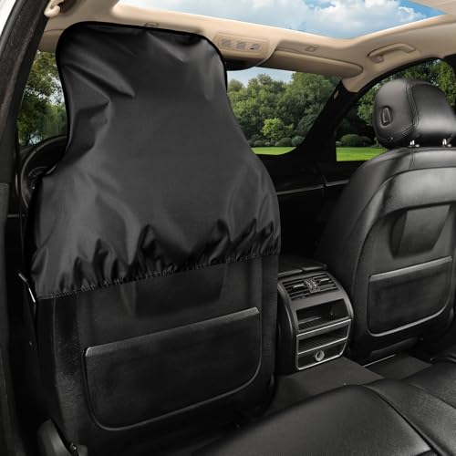 Waterproof Front Car Seat Covers Black - Washable Front Car Seat Protectors with Anti Slip Bottom - Durable Auto Seat Cushions Universal Fit for Vehicles Cars SUV Trucks - color: Front Seat Black
