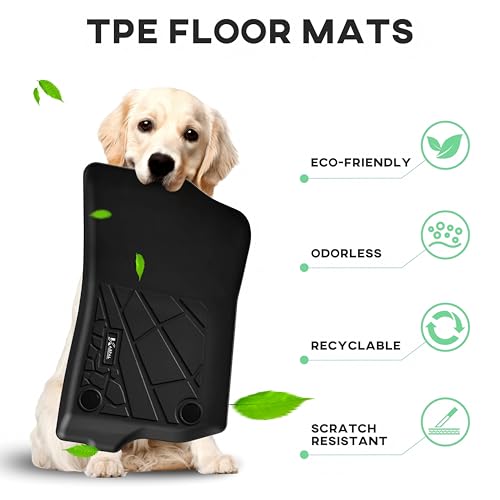 KARPAL Floor Mats & Truck Bed Mat for 2020-2025 2026 Jeep Gladiator JT, All Weather TPE Custom Fit Floor Liners Car Mats Accessories, Front & 2nd Row & Cargo Liner - style: 2020-2026 | For Jeep Gladiator | Combo Set