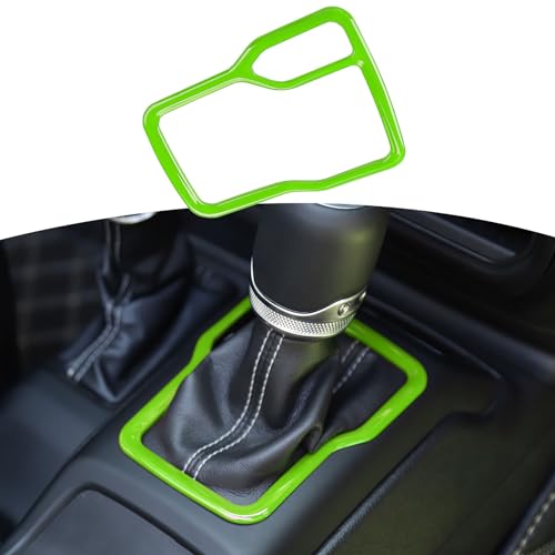 RT-TCZ for Wrangler JL Green Gear Shift Trim Cover Frame for Jeep Wrangler JL JLU Gladiator JT 2018-2024 Green Interior Accessories - color: Green