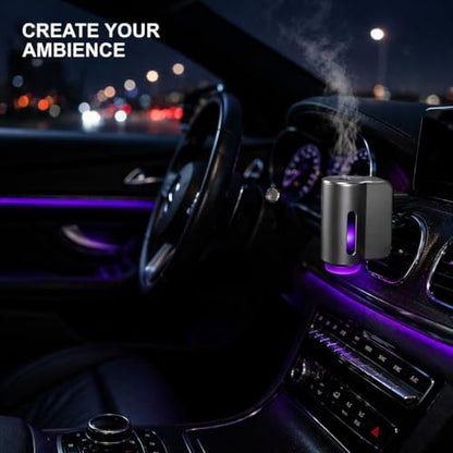Smart Car Air Freshener, 3 Levels of Adjustable Intensity, Aroma Rechargeable Aroma Diffuser, Adjustable Aroma Diffuser, 220mAh Built-in， Fresh+Intense+Ocean Perfume - color: Fresh+intense+ocean Flavour