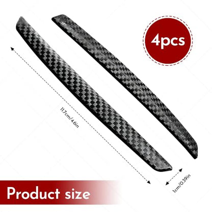 4PCS Car Door Anti-Collision Strip, Car Door Edge Guards, Carbon Fiber Auto Edge Guard Protection Trim, Auto Exterior Accessories Bumper Protector Strips Trim Cover Fit for Most Vehicles