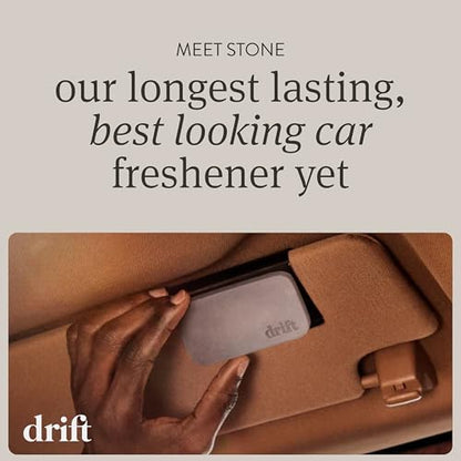 Drift Car Air Freshener - The Original Stone Air Freshener - Car Odor Eliminator - Long Lasting Scent - Metal Clip - Essential Oils - Clean Ingredients - Grove Scent 3 Pack Refill - NO CLIP INCLUDED