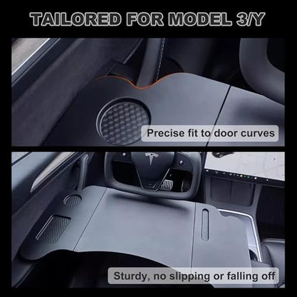 Foldable Car Tray for Tesla Model Y Model 3 S X Y Juniper, Upgraded Car Desk for Dining, in-Car Work, Travel and Outdoor - size: 30.3" L x 15" W x 1" H