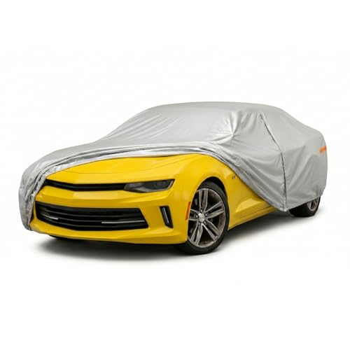 6 Layer Heavy Duty Car Cover Custom Fit for Ford Mustang 1994-2025, Chevy Camaro 2010-2025, Waterproof All Weather Car Tarp Outdoor Protection with Cotton Lining - size: Ford Mustang,Checy Camaro