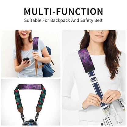 Purple Butterfly Steering Wheel Cover Elastic Non-Slip Car Steering Wheel Covers with Seat Belt Shoulder Pad For Women Men - color: Butterfly