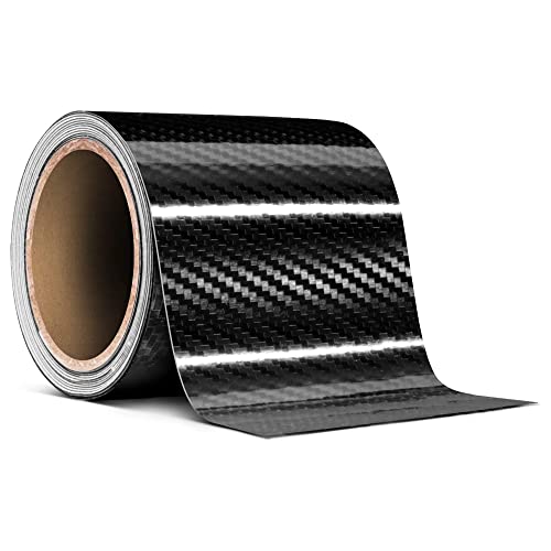 VViViD High Gloss Epoxy Black Carbon Fiber Vinyl Detailing Wrap Tape DIY Roll (4" x 20ft) - size: 4” x 20ft
