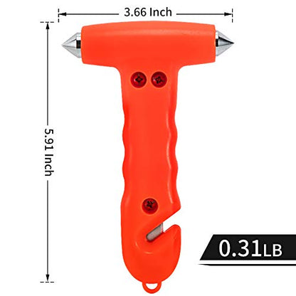 MOTORBUDDY Car Safety Hammer 2-Pack, Auto Emergency Escape Hammer with Window Breaker and Seat Belt Cutter, Striking Red Emergency Escape Tool for Car Accidents - color: Light Red