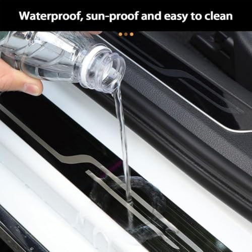 4 Pcs Stainless Steel Car Door Sill for Jeep Grand Cherokee L 2021-2025, Car Protector Strips Edge Entry Guards Anti Scratch Threshold Strip
