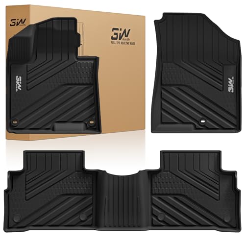 3W Floor Mats Fit Kia Sportage (Not Fit Hybrid or PHEV) 2023-2024 2025 2026 TPE All Weather Custom Fit Floor Liner for Kia Sportage 1st and 2nd Row Full Set Car Mats, Black - size: 1.For Kia Sportage | 23-25 | 1st & 2nd Row