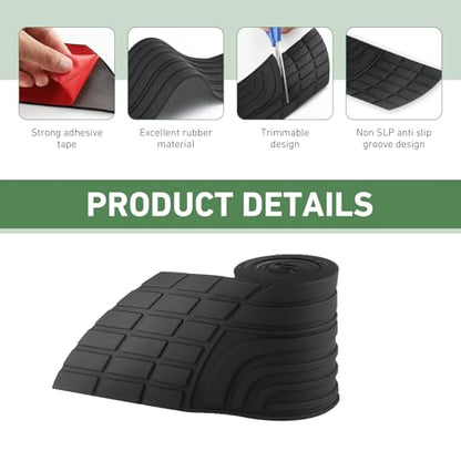 Car Trunk Edge Protector Strip, Self-Adhesive Rubber Trunk Edge Guard, Scratch-Resistant Cut-to-Fit Tailgate Sill Protector, Universal for Most Cars, SUVs & Trucks