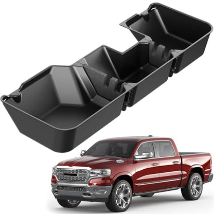 FengYu Under Seat Storage Box - Compatible with 2019-2026 Dodge Ram 1500 Crew Cab (New Body Style),Heavy-Duty Truck Organizer Under Back Seat Organizer Box - size: 2019-2026 Dodge Ram 1500
