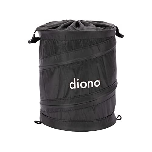 Diono Pop-up Trash Bin, Collapsible Car Trash Can Portable, Small, Leak Proof, Perfect For Keeping Car Clean, Black