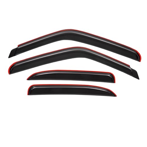 Lightronic In-Channel Auto Vent Window Visor, Fit 2000-2006 Chevrolet Tahoe & GMC Yukon, 2001-2006 Yukon Denali, 2002-2006 Cadillac Escalade, UV-Protect Rain Guard, Origin Wind Deflector, Smoke, 4-Pcs - size: In-Channel