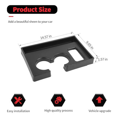 RT-TCZ Front Cup Holder Storage Box Tray Organizer Interior Accessories for Ford F250/F350/F450/F550 2008-2016 - size: 2008-2016