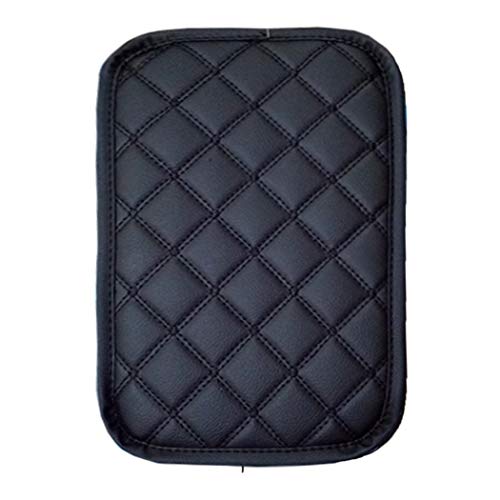 Auto Center Console Pad PU Leather Car Armrest Seat Box Cover Protector Universal Fit (D-Black) - color: L-Blackline