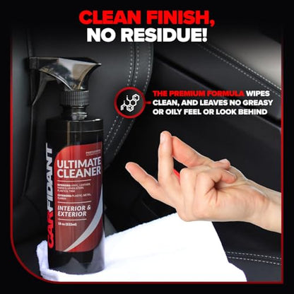 Carfidant Interior Cleaner – Removes Stains & Deep Cleans Car Seats, Leather, Fabric, Upholstery, Plastic, Dashboard & More - Car Cleaning Kit & Interior Detailer Spray - 32oz - size: 32 Fl Oz (Pack of 1)