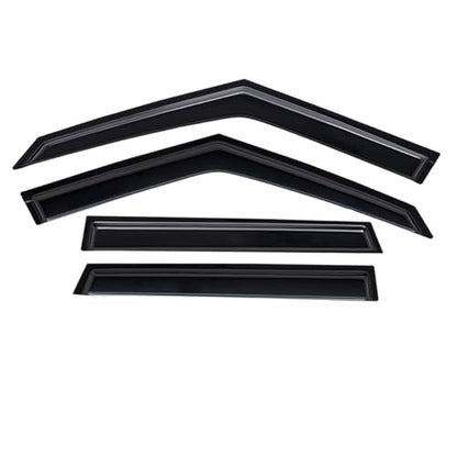 Lightronic Extra Durable Outside-Mount Auto Vent Window Visor, Fits 2020-2025 Ford Explorer, UV Protection Rain Guard, Original Wind Deflector, No-Drill Easy Install, Dark Smoke, 4-Pcs