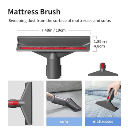 Replacement Attachment Kit compatible with Dyson V7 V8 V10 V11 V15 Absolute Animal Vacuum Cleaner, Flexible Extension Hose Mattress Tool Stiff Brush Soft Bristle Attachment, and Flexible Crevice Tool - color: Home Cleaning Kit