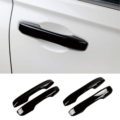 Snap-on Car Door Exterior Handle Protection Cover Compatible with Civic/Accord/CR-V/HR-V 2023-2025- Glossy Black