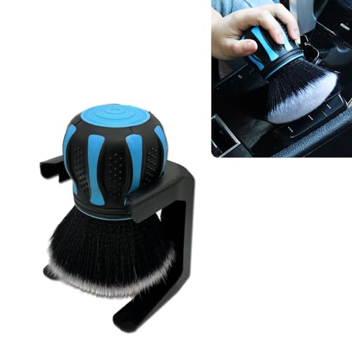 Car Interior Brush, Soft Bristles with Storage Rack, Car Beauty Tools, Car Detailing Brush Kit, Suitable for Most Cars (Blue) - color: Blue, size: 1 Pc