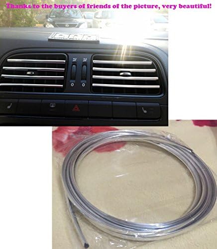 Car Door Trim Edge 10 metres Body Strip Chrome Mold Scratch Guard Protector Air Condition Vent Decoration U Shape (10 metres) - size: 10 metres