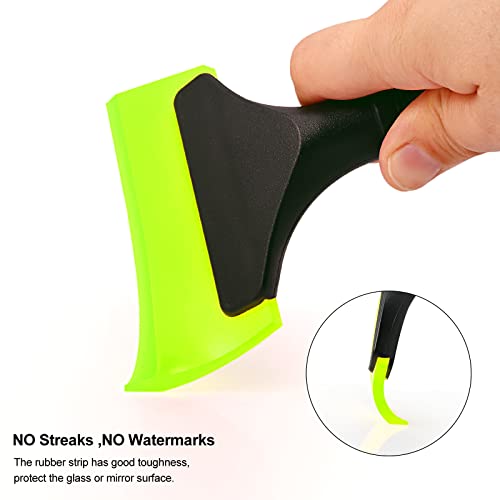 EHDIS Small Squeegee 5 inch Rubber Window Tint Windshield Scraper for Car,Glass, Mirror, Shower, Door,Bathroom Cleaning (Green) - color: Green