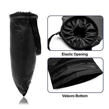 2 Pcs Car Trash Bag Car Trash Can Hanging Back Seat Car, Car Garbage Bag with Storage Pockets, Washable Eco-Friendly Car Garbage Can for Outdoor Traveling & Home Use (Black)