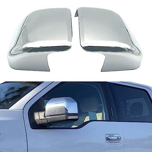 Keptrim for F150 Rearview Side Mirror Cover Trim for Ford F150 2015 2016 2017 2018 2019 2020, ABS Chrome, 2pcs - color: 2015up-Chrome