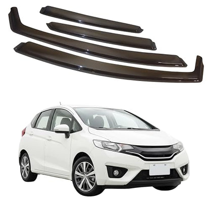 in-Channel Car Window Rain Guard Compatible with Honda FIT (2015-2020) 4pcs, Taiwan Made Precise & Transparent Car Wind Deflectors No Water Leakage Visors - size: FIT (2015-2020) 4pcs