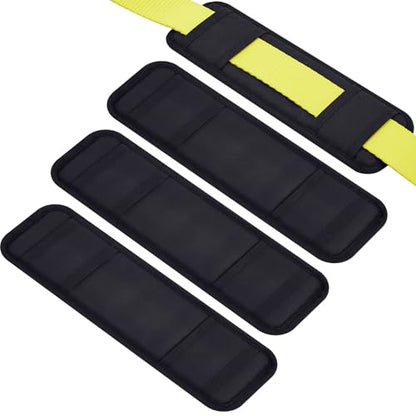 Seenelling 4 Pack Tie Down Strap Protector Sleeve Universal Protective Sleeves for Ratchet Straps Protective Strap Protector, Preventing Damage to Boat Trailers Kayaks Yacht Trucks, 4 x 12''(Black) - color: Black