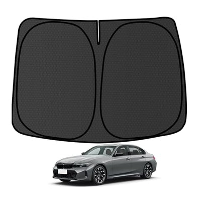 Customized Windshield Sun Shade for BMW i3 2013-2024 2025 Blocks UV Rays Accessories,1:1 Tailored Foldable Thickened Wear-Resistant Front Window Sunshade Visor,Keeps Your Car Cooler - size: FOR BMW i3 2013-2025