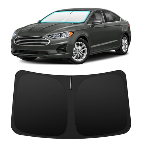 INSAUTO Custom Fit Windshield Sun Shade Accessories for Ford Fusion 2013-2020, Foldable Front Window Sunshade, UV & Heat Reflector, Keeps Interior Cool, Includes Storage Bag - size: For 2013-2020 Ford Fusion