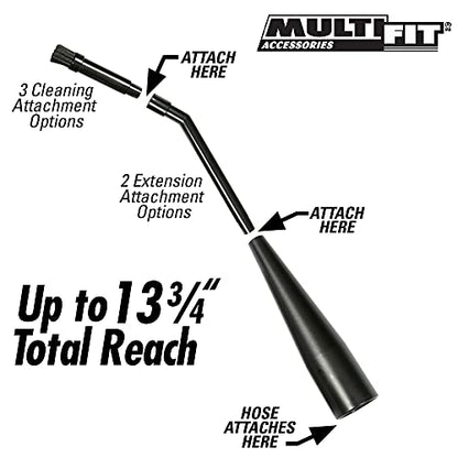 Multi FIT Wet Dry Shop Vacuum Accessories VT1215 Micro-Cleaning Vac Attachment Kit for Compact Wet Dry Vacuum Cleaners, 1-1/4-inch Accessories for Precision Cleaning
