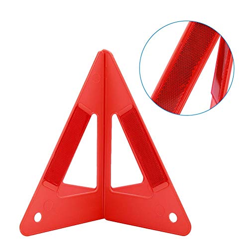 Aramox Triangle Warning Sign,Red Portable Car Emergency Breakdown Reflective Warning Safety Road Stop Sign Foldable