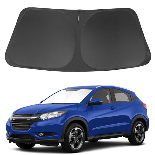 Windshield Sun Shade for Honda HRV 2016 2017 2018 2019 2020 2021 2022 HR-V Accessories Foldable Sunshade Sun Blocker Comes with Storage Bag - size: Fit Honda HRV 2016-2022