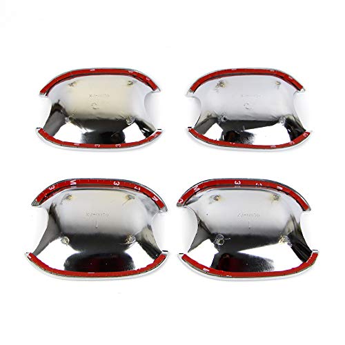 Dreamseek 4Pcs Door Handle Cup Bowl Cover Compatible with Toyota Highlander 2008-2013, Camry 2007-2011, Avalon Sienna 4Runner Tacoma Lexus GX470 RX350 GS350 Chrome ABS Exterior Molding Protector Trim - size: Door Handle Bowl Cover