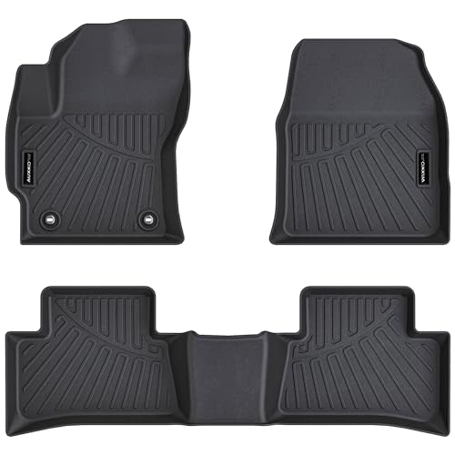 Auxko All Weather Floor Mats for Toyota Corolla Cross FWD Gas & AWD Hybrid 2026 2025-2022 TPE Liner Corolla Cross Accessories All Season Guard Odorless Anti-Slip Floor Mats - size: corolla cross fwd&hybrid|2022-2026|floor mats