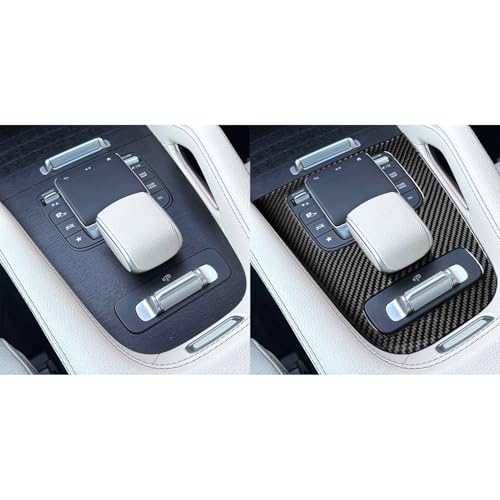 NVCNX Real Carbon Fiber Accessories for Mercedes Benz GLE 580 53 63 S AMG/GLS 450 580 63 AMG 2020-2026 2021 2022 2023 2024 2025 Center Console Gear Shift Panel Cover Interior Trim Overlay Decal 1PC - color: Center Console Gear Shift Panel Trim B2
