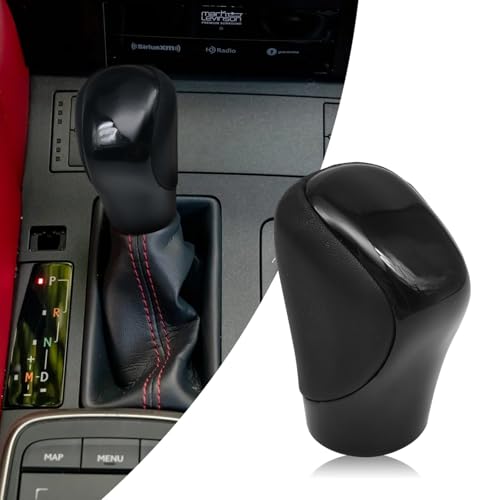 Compatible with Lexus ES GS GX is NX RC RX 200t 300 350 3450h 450hL 350L ABS Black Leather Piano Black Automatic Gear Shift Knob Lever Replace - color: Piano Black