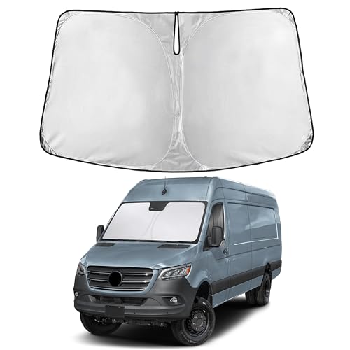 Autovir Windshield Sun Shade Fit for 2007-2024 2025 2026 Mercedes Sprinter Sun Shade, Front Window Sun Visor, UV Protection, Heat Blocker, Foldable Car Accessories - size: For Mercedes Sprinter 2007-2026