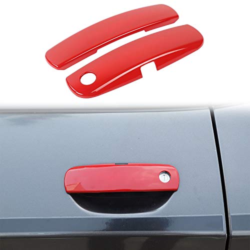 Voodonala for Challenger Door Handle Trim Embellishment for 2012-2025 Dodge Challenger Exterior Accessories 2pcs Red - color: Red